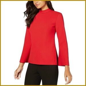 Trina Turk Red Long Sleeve Top